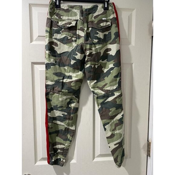 Mother Pants Green The No Zip Misfit Double Time Camouflage Side Stripe Size 24 - Picture 4 of 10